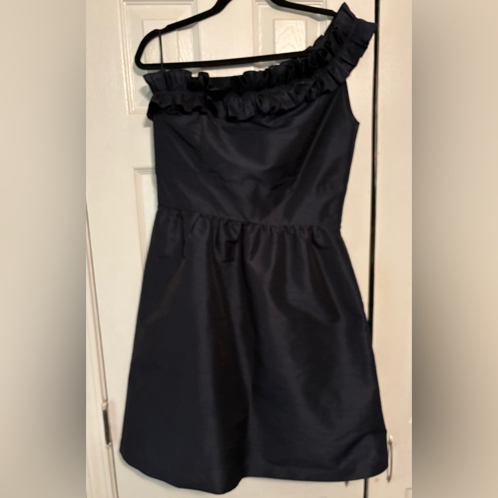 LulaKate Charleston One-Shoulder Ruffle Dress – Size 8